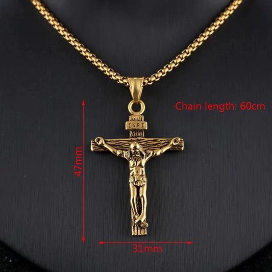 religious cross chain and pendant
