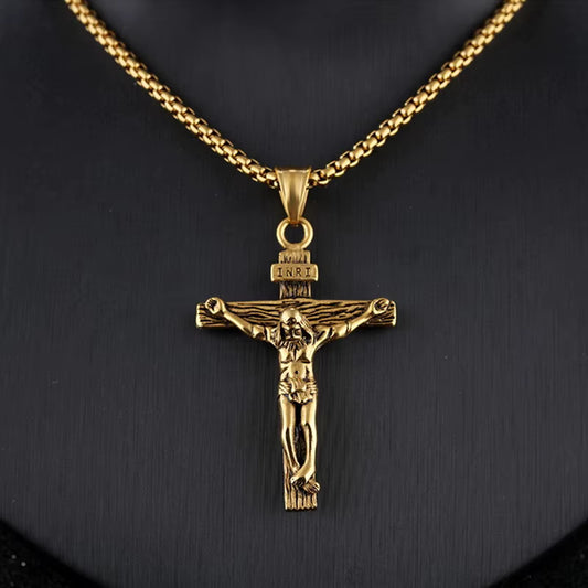 religious cross chain and pendant